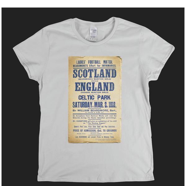 Scotland England Antique Poster Womens T-Shirt