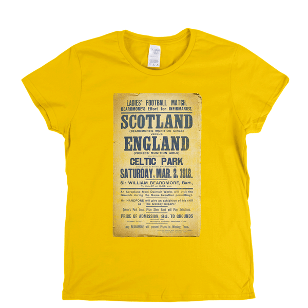 Scotland England Antique Poster Womens T-Shirt