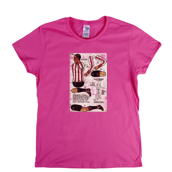 Soccer Paper Doll Postcard Womens T-Shirt