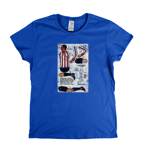 Soccer Paper Doll Postcard Womens T-Shirt