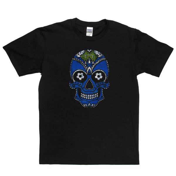 Team Sugar Skull Blue White Regular T-Shirt