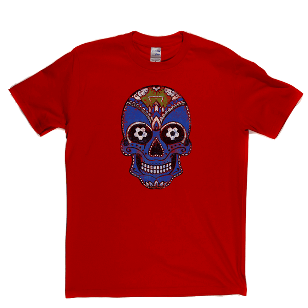 Team Sugar Skull Blue White Regular T-Shirt