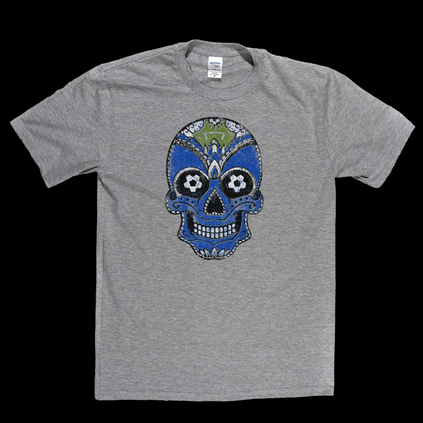 Team Sugar Skull Blue White Regular T-Shirt