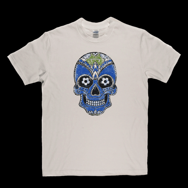 Team Sugar Skull Blue White Regular T-Shirt