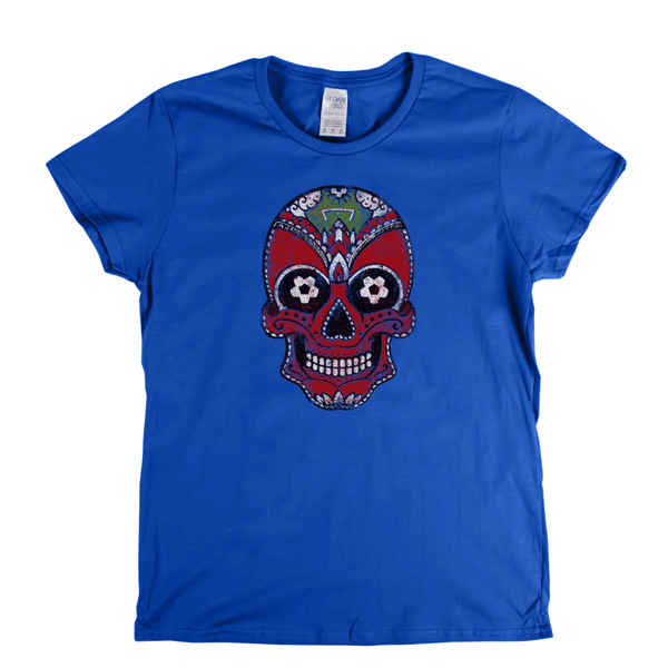 Team Sugar Skull Red White Womens T-Shirt