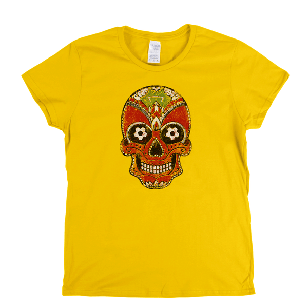 Team Sugar Skull Red White Womens T-Shirt