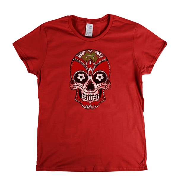 Team Sugar Skull Red White Alternative Womens T-Shirt