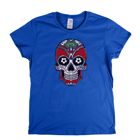 Team Sugar Skull Red White Alternative Womens T-Shirt