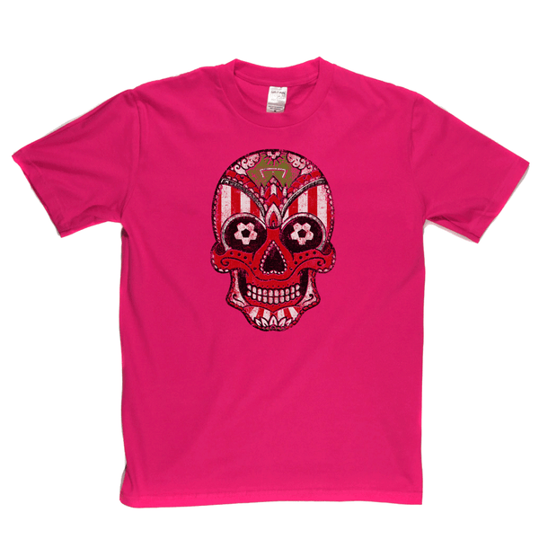 Team Sugar Skull Red White Stripe Regular T-Shirt