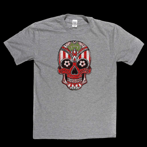 Team Sugar Skull Red White Stripe Regular T-Shirt