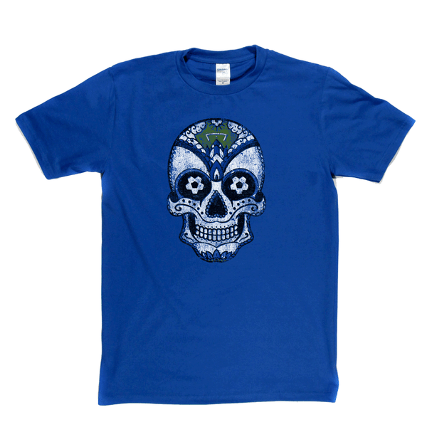 Team Sugar Skull White Blue Regular T-Shirt
