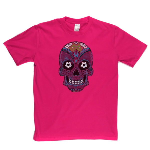 Team Sugar Skull Burgundy Sky Blue Regular T-Shirt