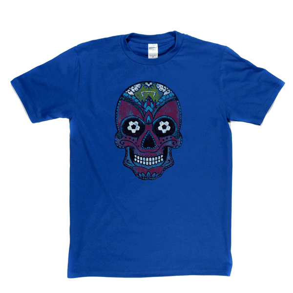 Team Sugar Skull Burgundy Sky Blue Regular T-Shirt