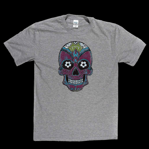 Team Sugar Skull Burgundy Sky Blue Regular T-Shirt