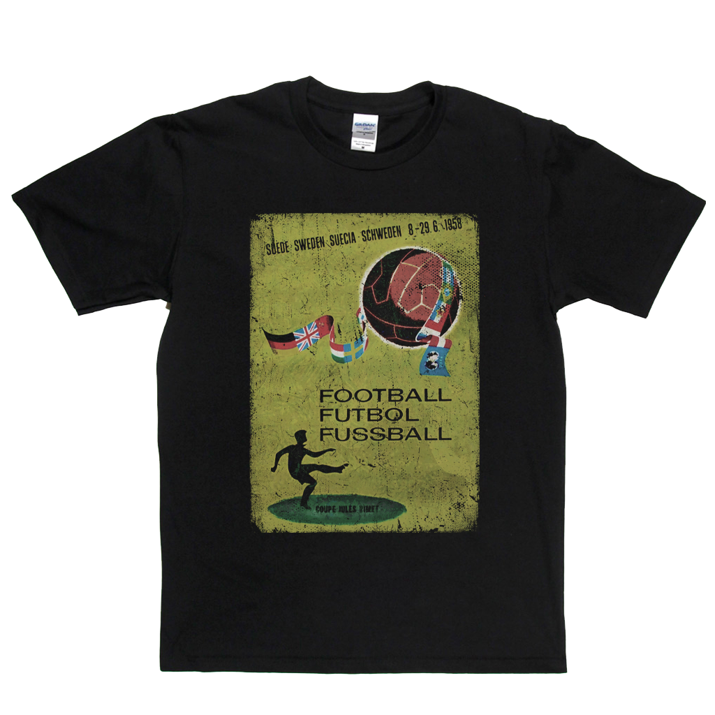 Sweden World Cup 1958 Poster T-Shirt