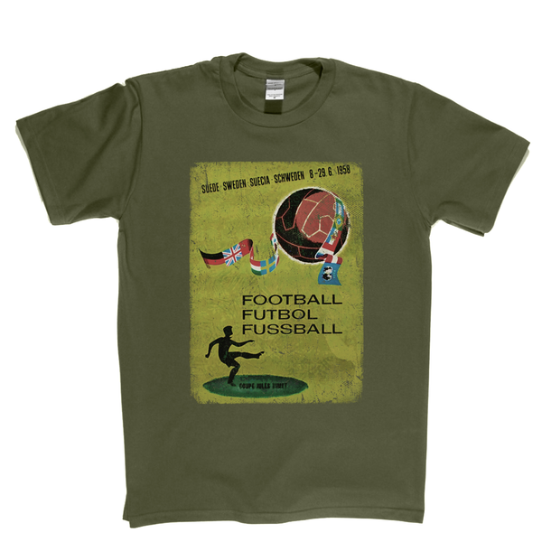 Sweden World Cup 1958 Poster T-Shirt