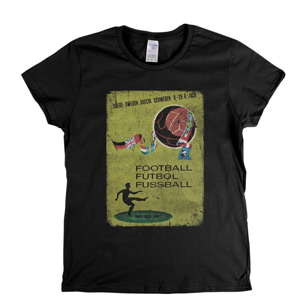 Sweden World Cup 1958 Poster Womens T-Shirt