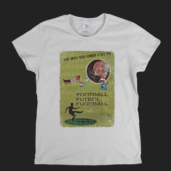 Sweden World Cup 1958 Poster Womens T-Shirt