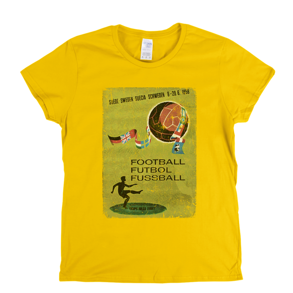 Sweden World Cup 1958 Poster Womens T-Shirt