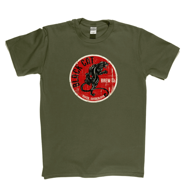 Black Cat Beer Label Regular T-Shirt