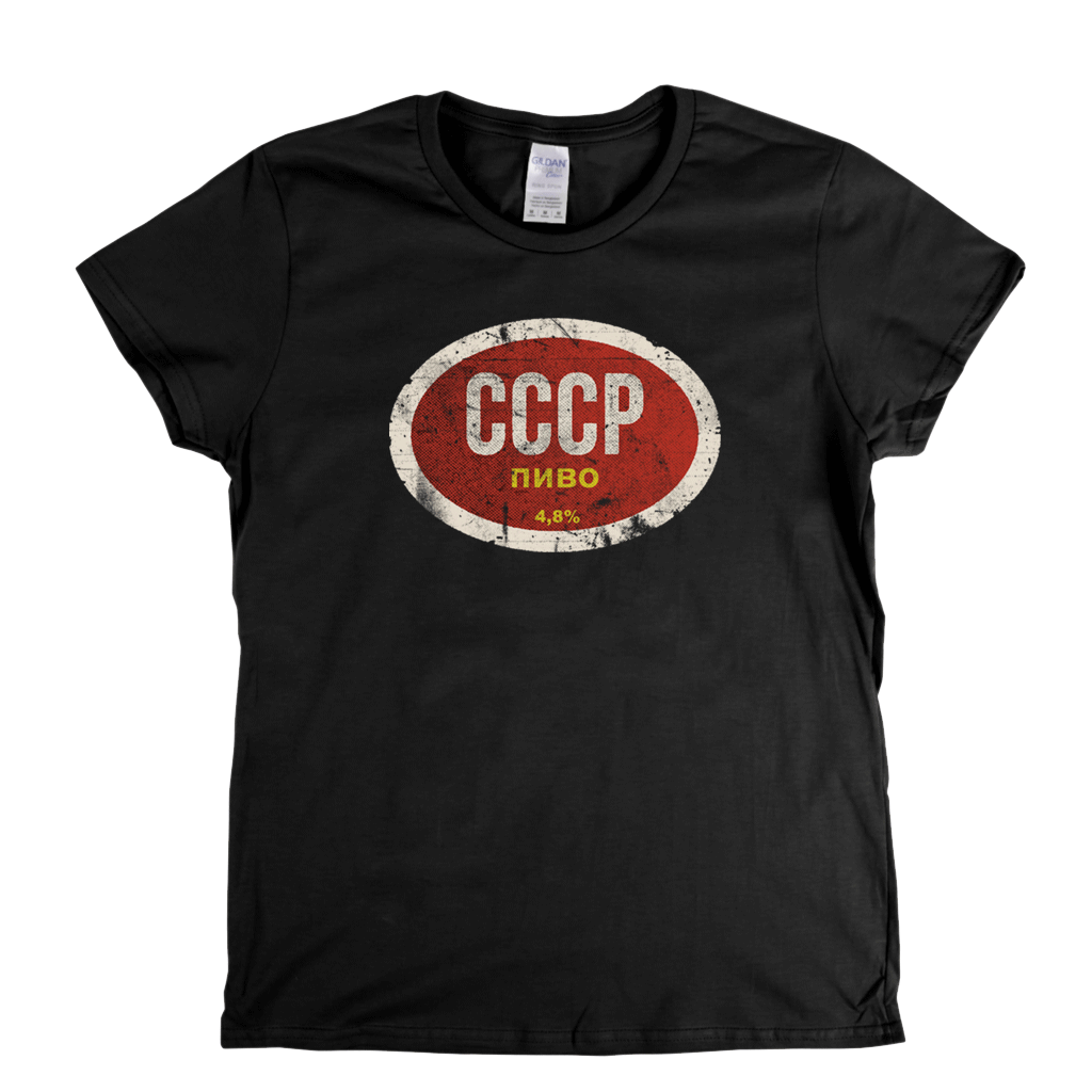 Cccp Beer Label Womens T-Shirt