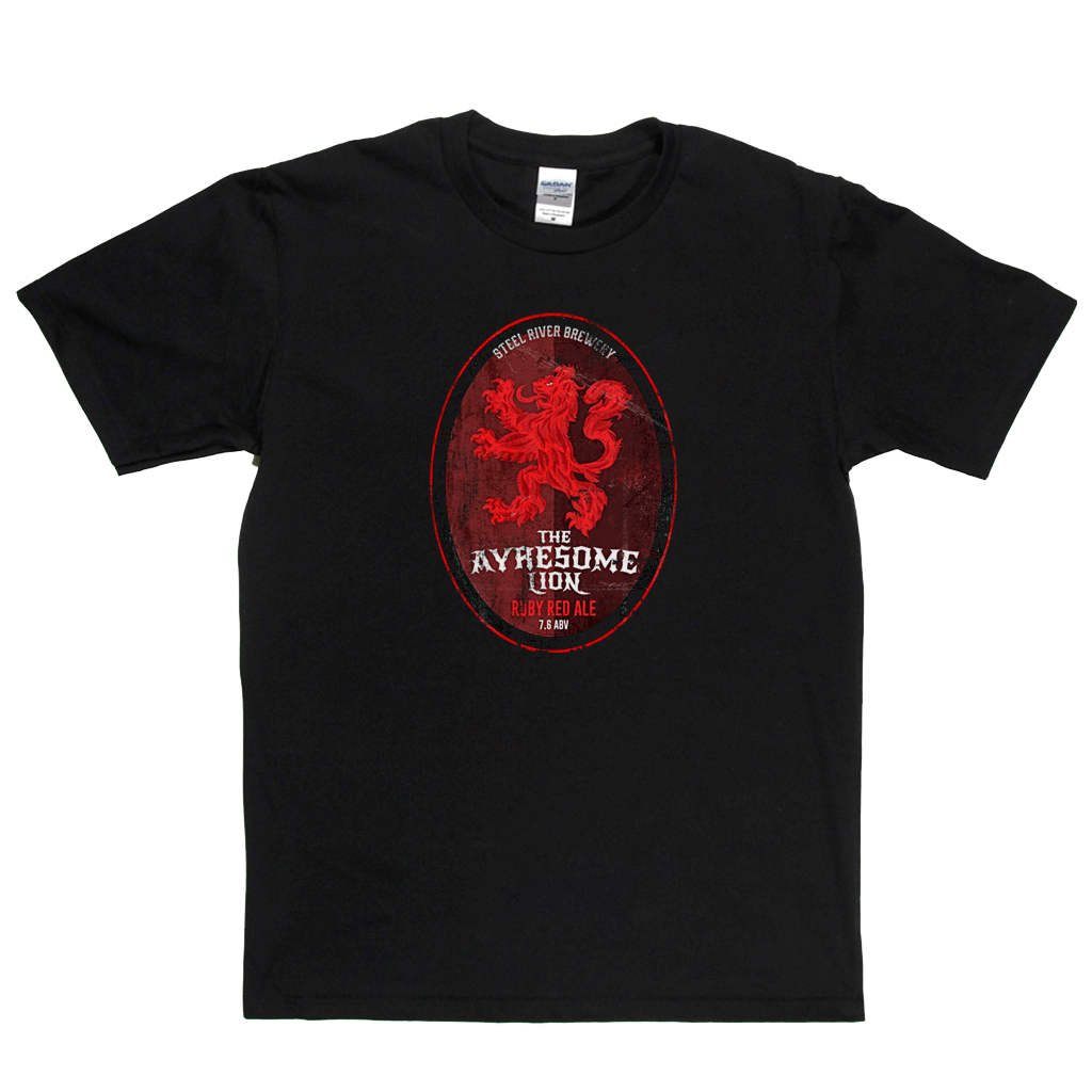 The Ayresome Lion Beer Label Regular T-Shirt