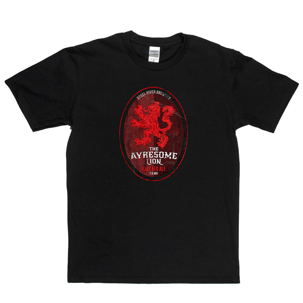 The Ayresome Lion Beer Label Regular T-Shirt