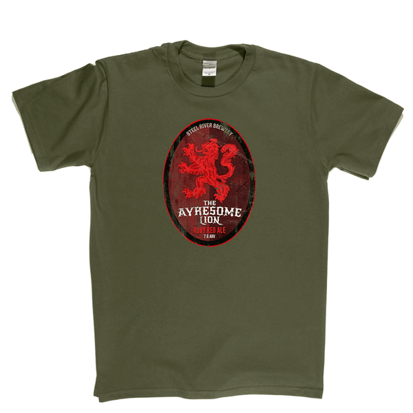 The Ayresome Lion Beer Label Regular T-Shirt