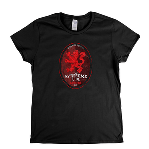The Ayresome Lion Beer Label Womens T-Shirt