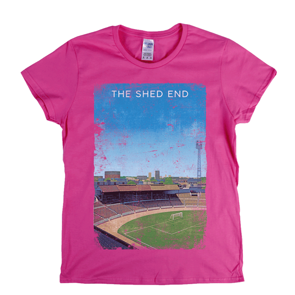 The Shed End Stamford Bridge Football Ground Poster Womens T-Shirt